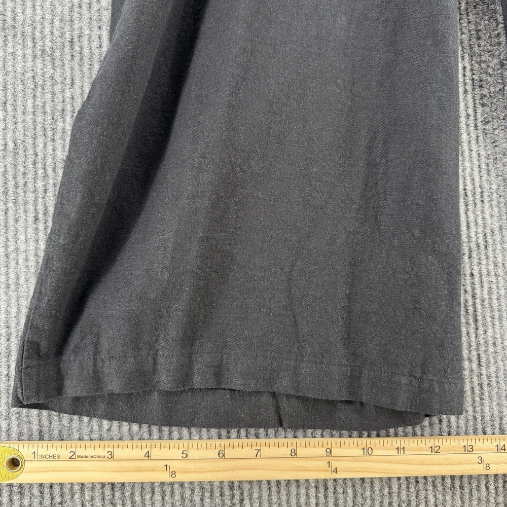 Simply Vera linen blend black wide leg jumpsuit minimalist chic elegant timeless - Picture 13 of 13